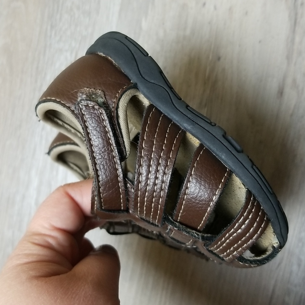Baby boys toddler fisherman sandals 4 brown Summer - Picture 2 of 3